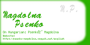 magdolna psenko business card